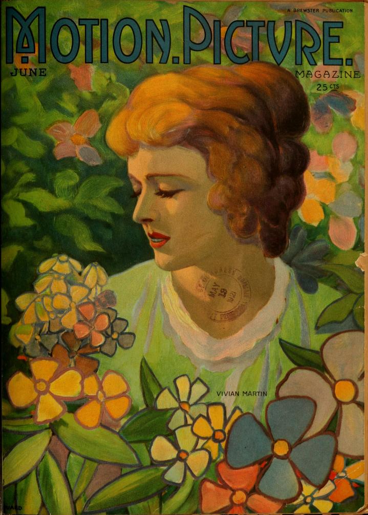 MOTION PICTURE magazine side cover Issue 124 June 1921