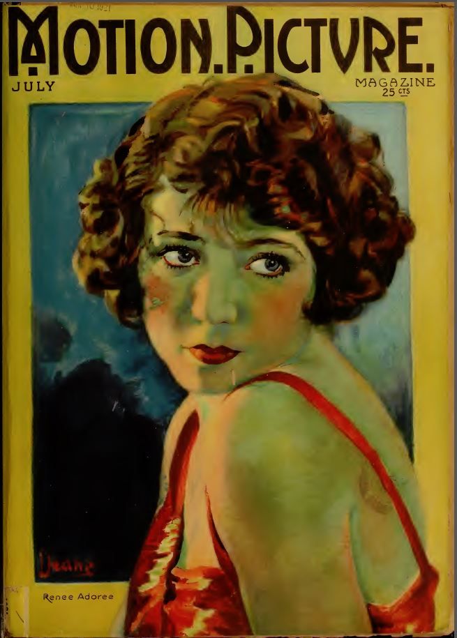 MOTION PICTURE magazine side cover Issue 125 July 1921