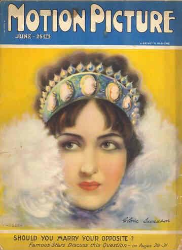 MOTION PICTURE magazine side cover Issue 172 June 1925