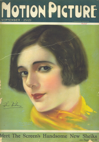 MOTION PICTURE magazine side cover Issue 175 September 1925