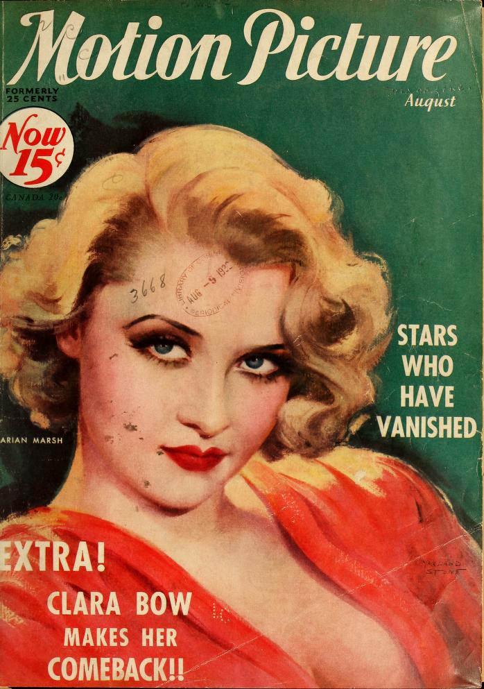MOTION PICTURE magazine side cover Issue 258 August 1932