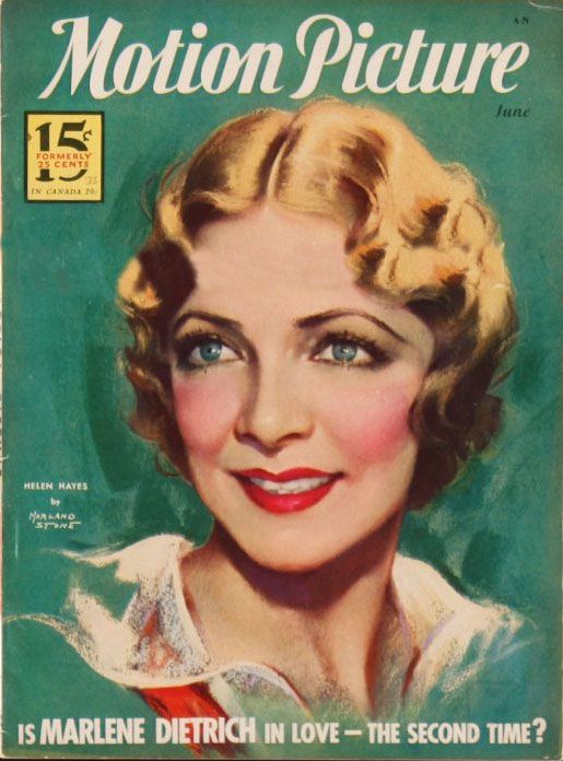 MOTION PICTURE magazine side cover Issue 268 June 1933