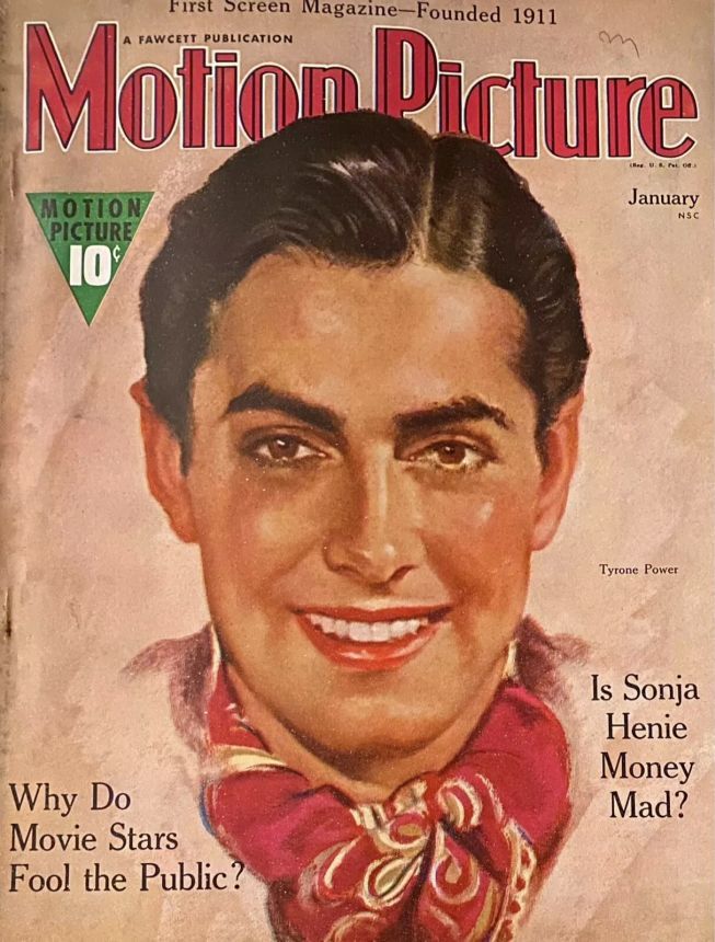 MOTION PICTURE magazine side cover Issue 335 January 1939
