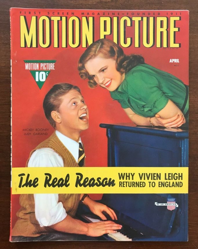 MOTION PICTURE magazine side cover Issue 362 April 1941
