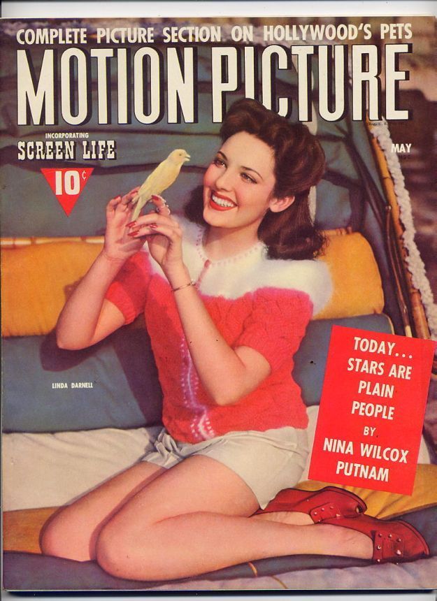 MOTION PICTURE magazine side cover Issue 375 May 1942