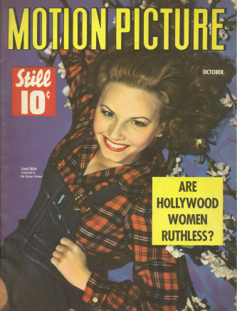 MOTION PICTURE magazine side cover Issue 380 October 1942