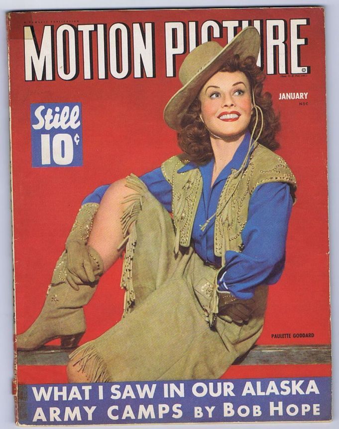 MOTION PICTURE magazine side cover Issue 383 January 1943
