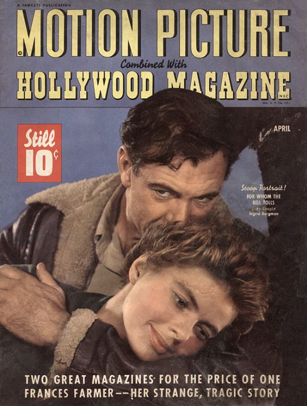 MOTION PICTURE magazine side cover Issue 386 April 1943