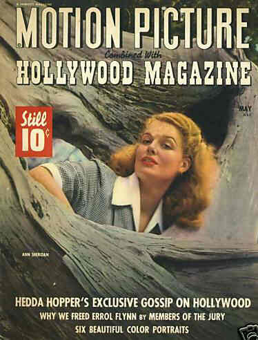 MOTION PICTURE magazine side cover Issue 387 May 1943