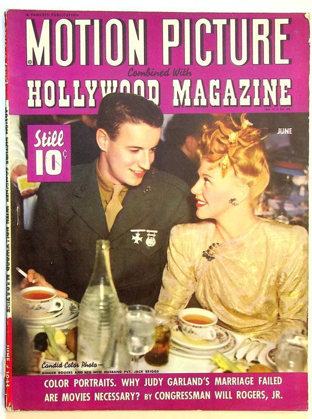 MOTION PICTURE magazine side cover Issue 388 June 1943