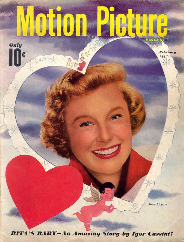 MOTION PICTURE magazine side cover Issue 468 February 1950