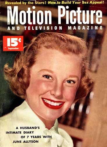 MOTION PICTURE magazine side cover Issue 499 September 1952