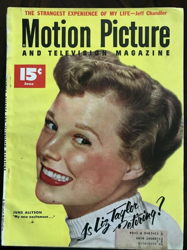 MOTION PICTURE magazine side cover Issue 508 June 1953