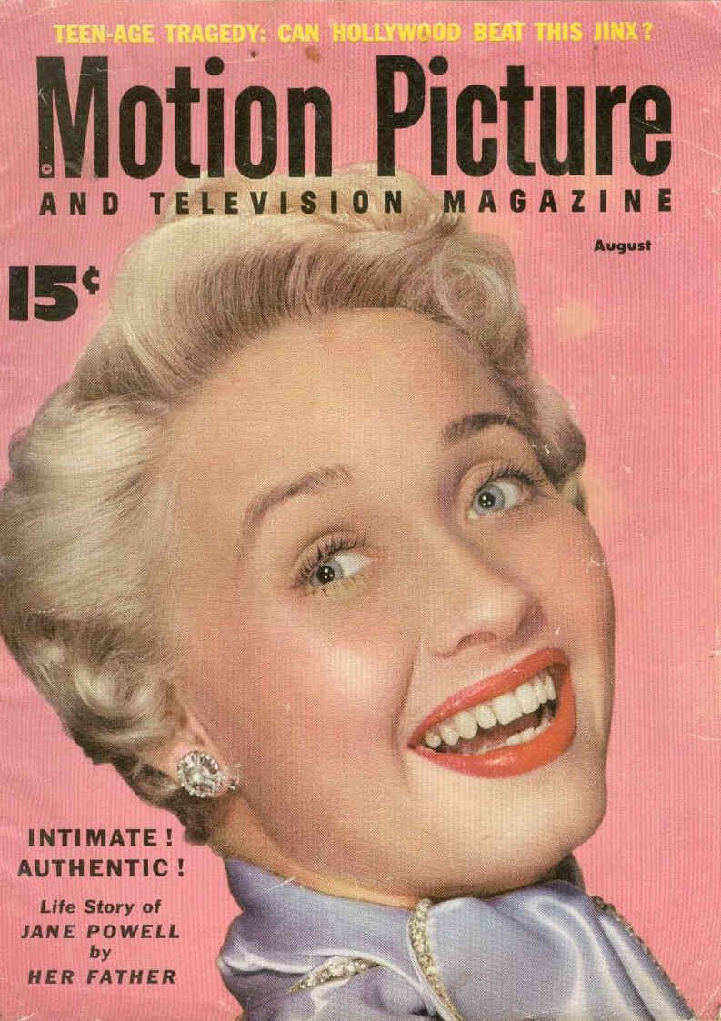 MOTION PICTURE magazine side cover Issue 510 August 1953