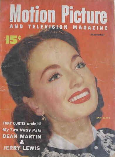 MOTION PICTURE magazine side cover Issue 511 September 1953