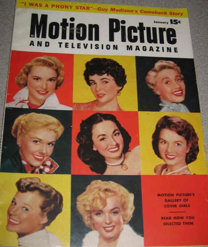 MOTION PICTURE magazine side cover Issue 515 January 1954