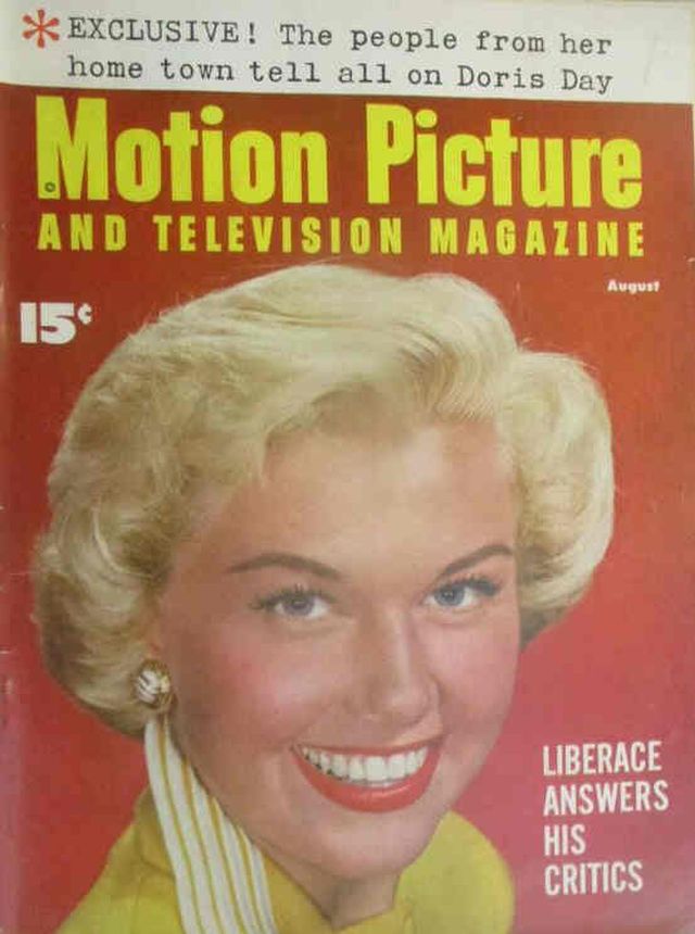 MOTION PICTURE magazine side cover Issue 522 August 1954