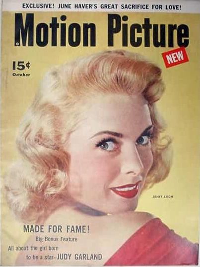 MOTION PICTURE magazine side cover Issue 524 October 1954