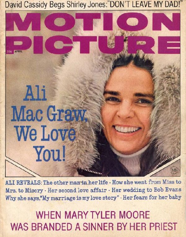 MOTION PICTURE magazine side cover Issue 722 April 1971