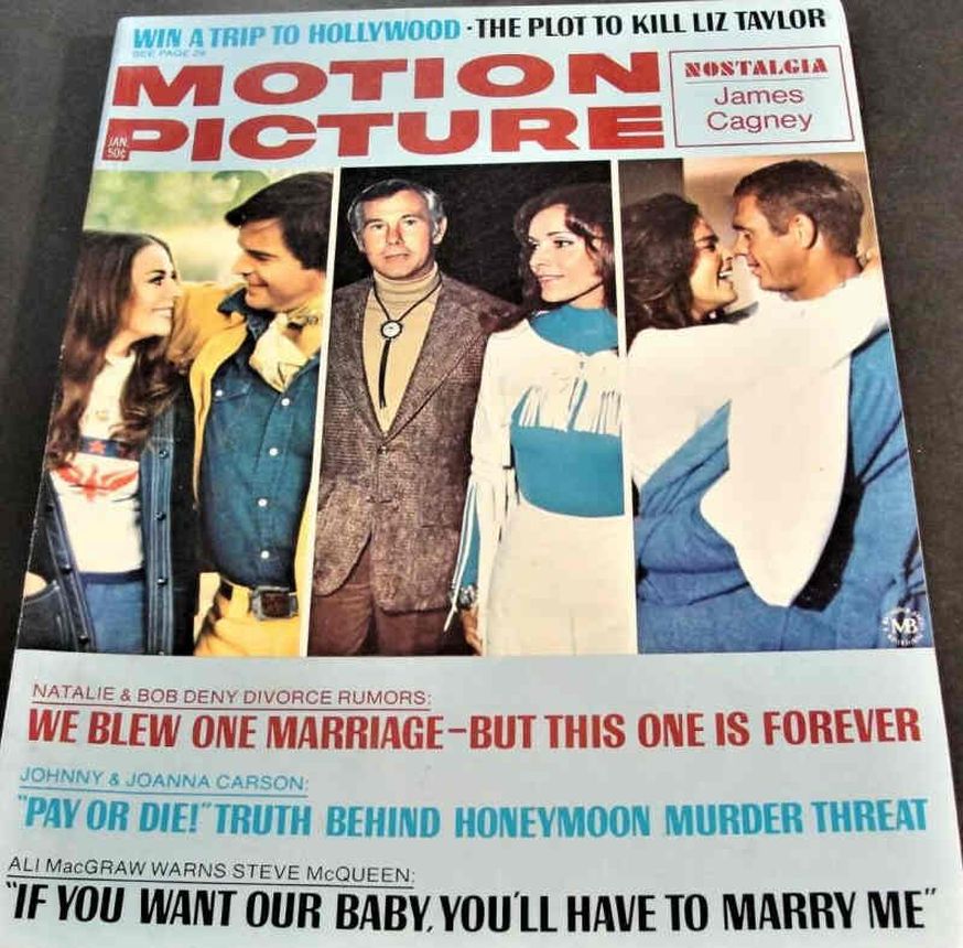 MOTION PICTURE magazine side cover Issue 743 January 1973