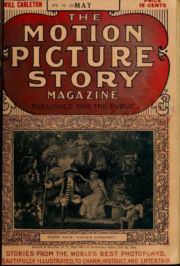 MOTION PICTURE STORY MAGAZINE magazine side cover Issue 4 May 1911