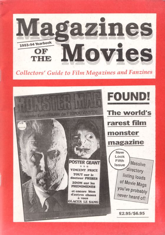 MAGAZINES OF THE MOVIES magazine side cover Issue 5  1994
