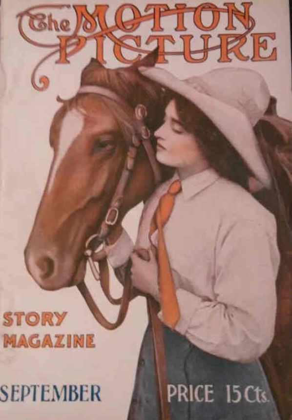 MOTION PICTURE magazine side cover  September 1913