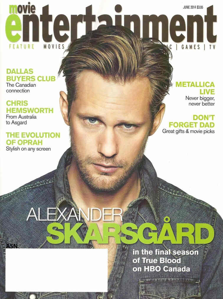 MOVIE ENTERTAINMENT magazine side cover June 2014