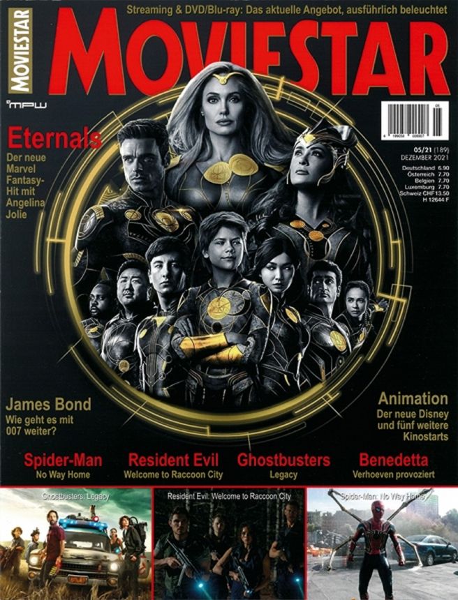 MOVIESTAR magazine side cover Issue 189  December 2021