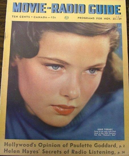 MOVIE-RADIO GUIDE magazine side cover 23 November 1940