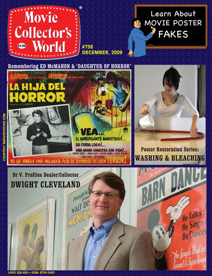 MOVIE COLLECTORS WORLD magazine side cover Issue 738 December 2009