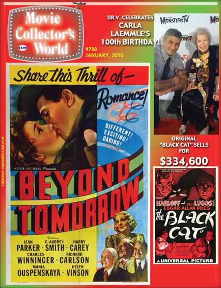 MOVIE COLLECTORS WORLD magazine side cover Issue 739 January 2010