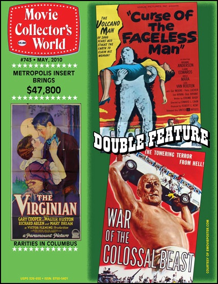 MOVIE COLLECTORS WORLD magazine side cover Issue 743 May 2010