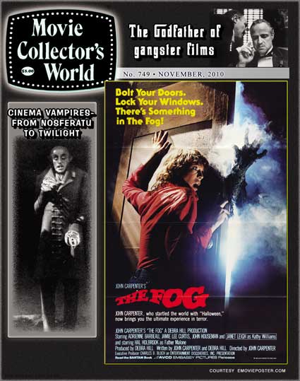 MOVIE COLLECTORS WORLD magazine side cover Issue 749 November 2010