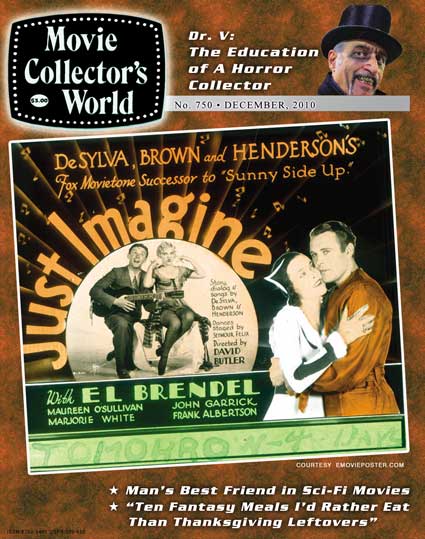 MOVIE COLLECTORS WORLD magazine side cover Issue 750 December 2010