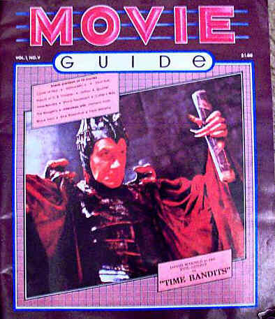 MOVIE GUIDE magazine side cover Issue 5  Vol 1 # 5 November 1981