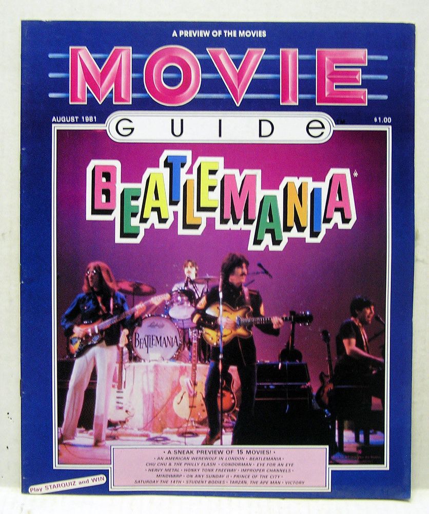 MOVIE GUIDE magazine side cover Issue 2  Vol 1 # 2 August 1981