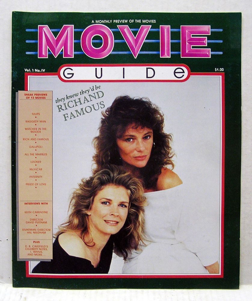 MOVIE GUIDE magazine side cover Issue 4  Vol 1 # 4 October 1981