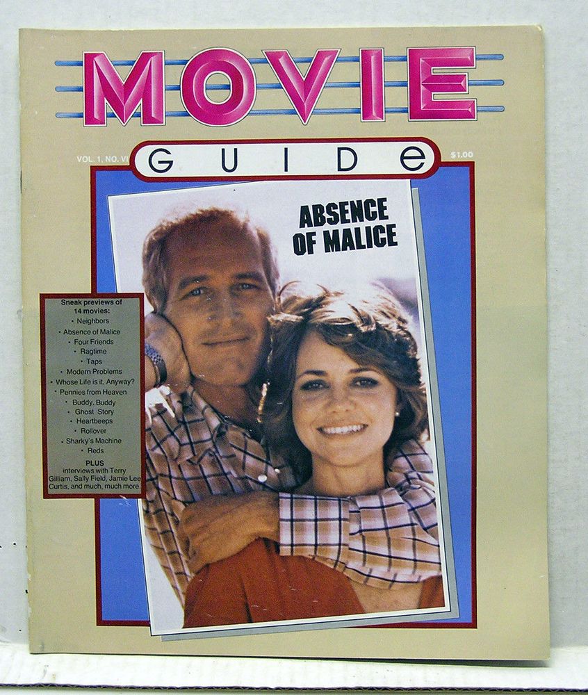 MOVIE GUIDE magazine side cover Issue 6  Vol 1 # 6 December 1981