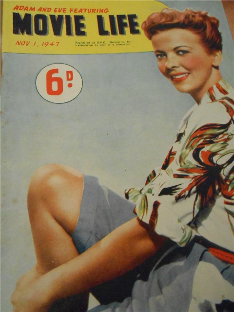 MOVIE LIFE (Au) magazine side cover 1 November 1947