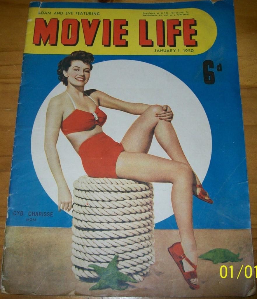 MOVIE LIFE (Au) magazine side cover 1 January 1950