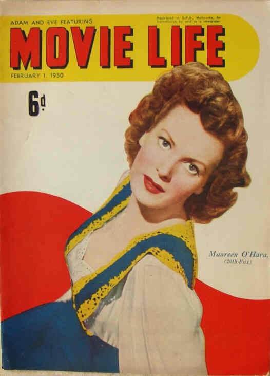 MOVIE LIFE (Au) magazine side cover February 1950