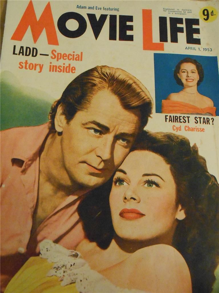 MOVIE LIFE (Au) magazine side cover 1 April 1953