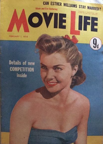 MOVIE LIFE (Au) magazine side cover 1 February 1954