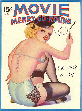 MOVIE MERRY-GO-ROUND magazine side cover  Vol 2 # 2 April 1937