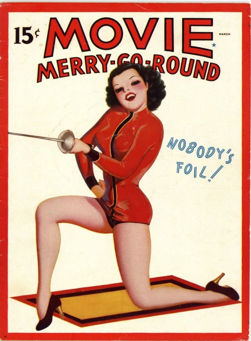 MOVIE MERRY-GO-ROUND magazine side cover  Vol 3 # 1 March 1938