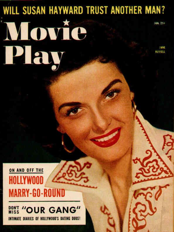 MOVIE PLAY magazine side cover January 1952