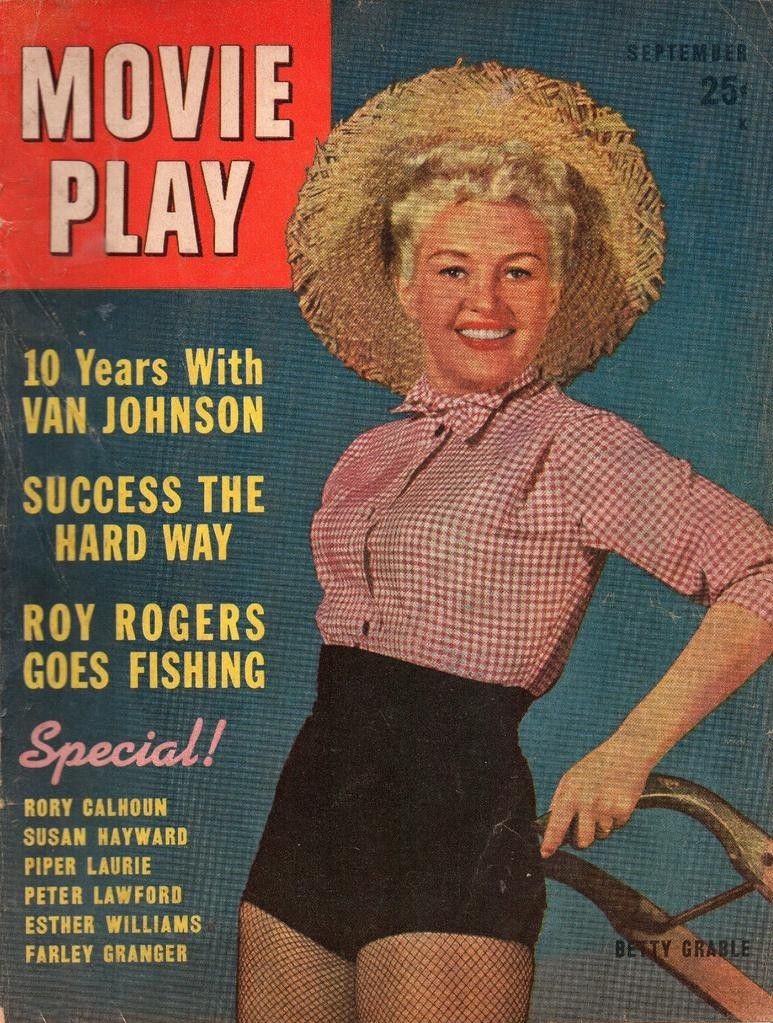 MOVIE PLAY magazine side cover  Vol 7 # 1 September 1952