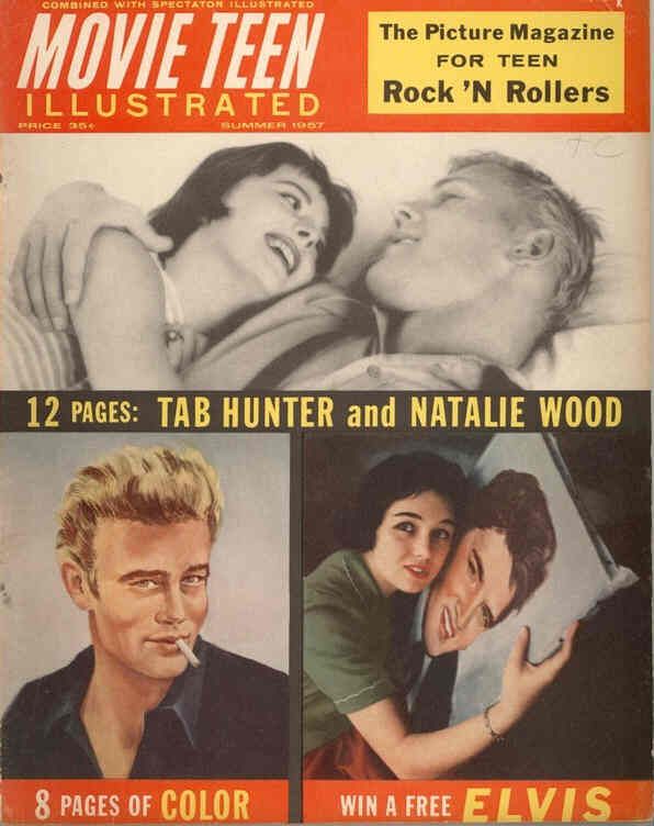 MOVIE TEEN ILLUSTRATED magazine side cover Issue 2 Summer 1957