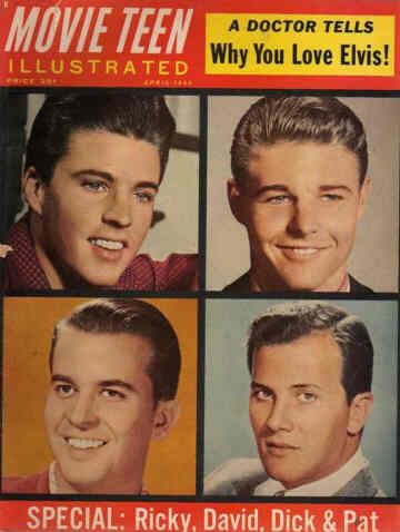 MOVIE TEEN ILLUSTRATED magazine side cover April 1959